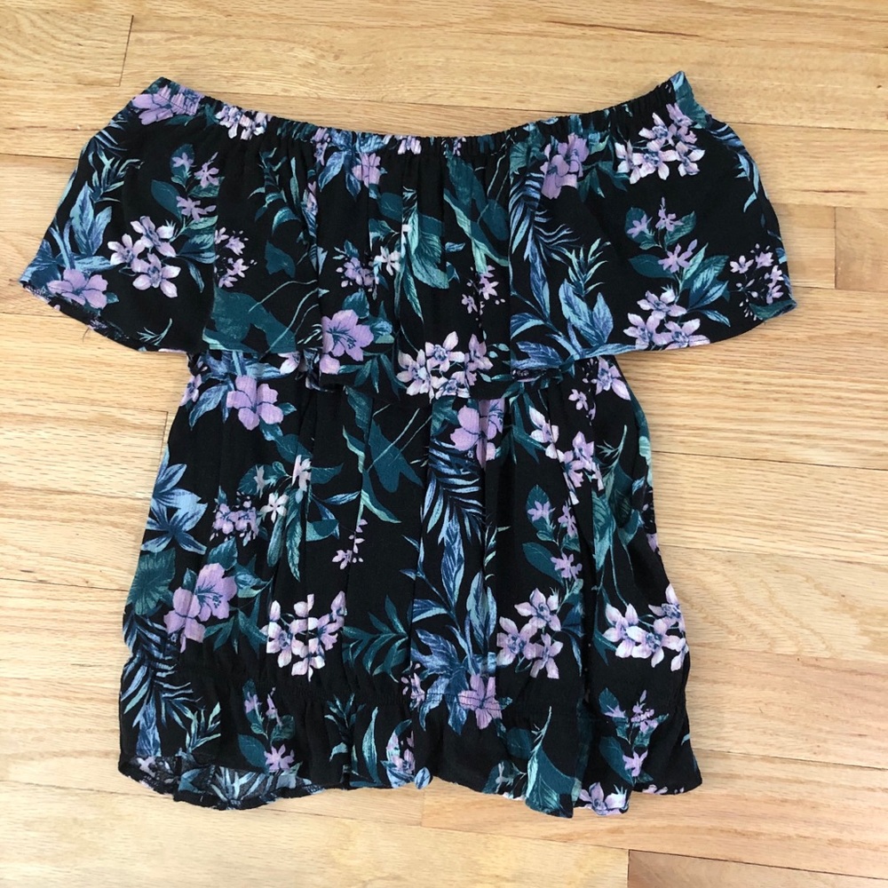 floral off the shoulder top